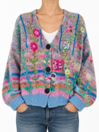 Geborduurde gebreide cardigan - voorkant
