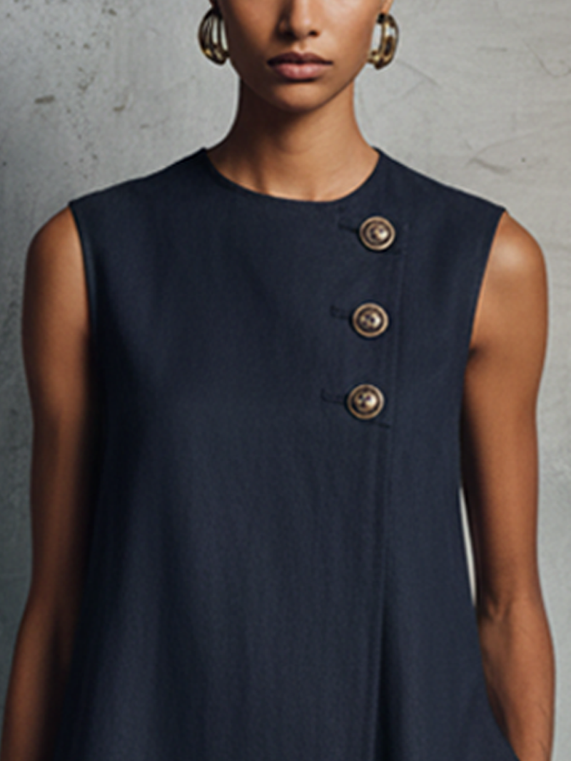 AUBREY | ASYMMETRISCHE KNOP MINI JURK