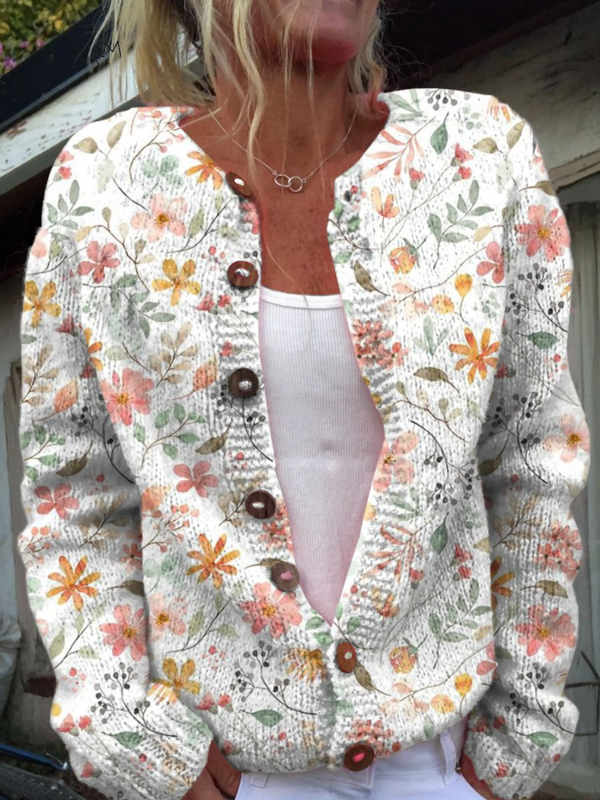 Greta™ | Vintage Bloemen Gebreide Cardigan Trui