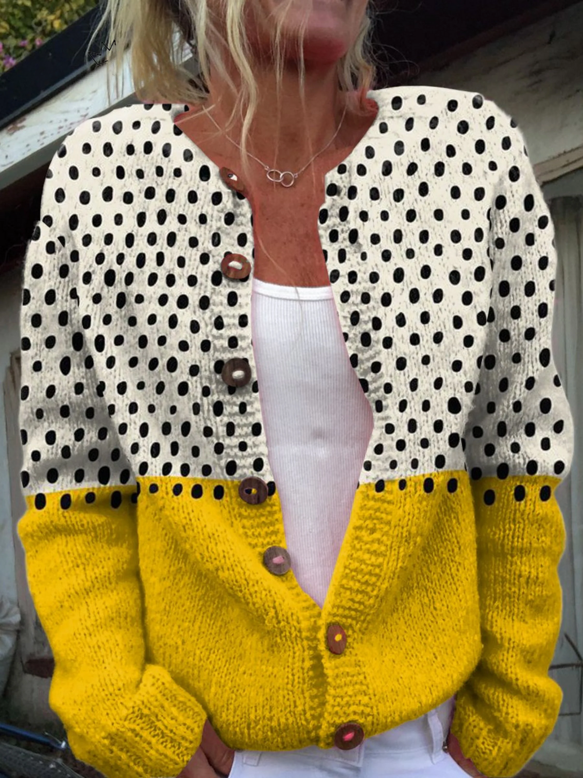 Junella™ | Vintage Brei Cardigan Truien