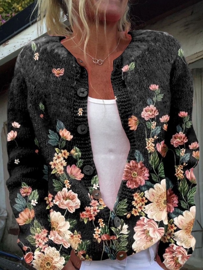 Kivara™ | Vintage Bloemen Cardigan