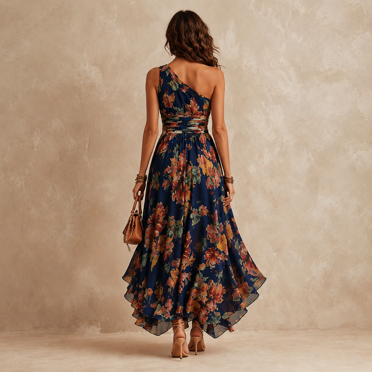 Celeste | One-Shoulder Bloemen Maxi