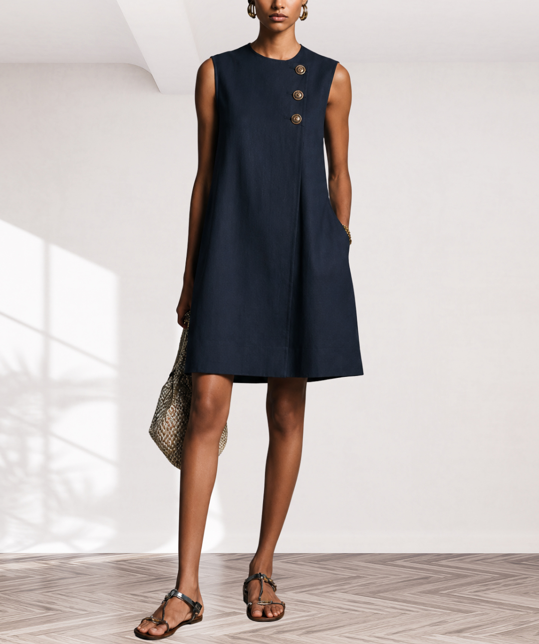 AUBREY | ASYMMETRISCHE KNOP MINI JURK