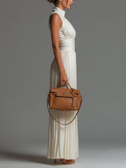 Witte V-hals Mouwloze Rits Plissé Wijdpijpen Chiffon Jumpsuit